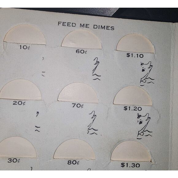 1960s Bank Coin Savers Thrifty Tiger Quarter Dolly Dolphin Dime Kansas City, MO - Picture 4 of 14